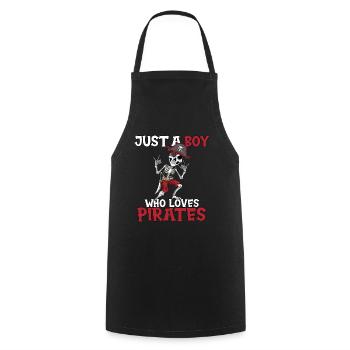 Pirate Outfit Pirate Ship Children's Birthday Boy - Cooking Apron - black - Front - AI Model Male 185 dark (185cm)