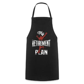 Running Runner Half Marathon - Cooking Apron - black - Front - AI Model Male 185 dark (185cm)