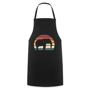 Elephant Animal - Cooking Apron - black - Front - AI Model Male 185 dark (185cm)