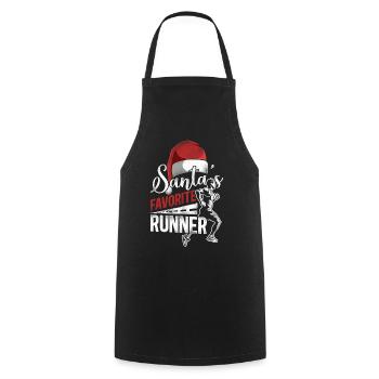 Running Runner Half Marathon - Kochschürze - Schwarz - Vorne - AI Model Male 185 dark (185cm)