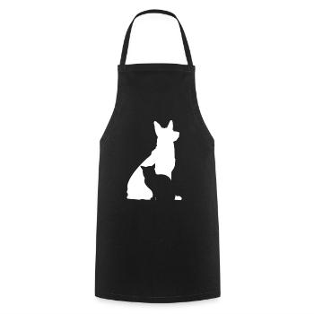 Dog and Cat Dog Lovers Cat Lovers - Cooking Apron - black - Front - AI Model Male 185 dark (185cm)