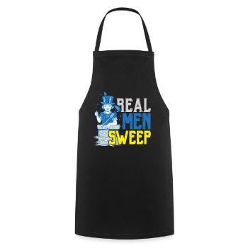 Real men sweep chimney sweep chimney flat - Cooking Apron - black - Front - AI Model Male 185 dark (185cm)
