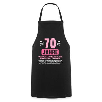 70 Jahre idee mich alt zu nennen 70 Geburtstag - Kochschürze - Schwarz - Vorne - AI Model Male 185 dark (185cm)