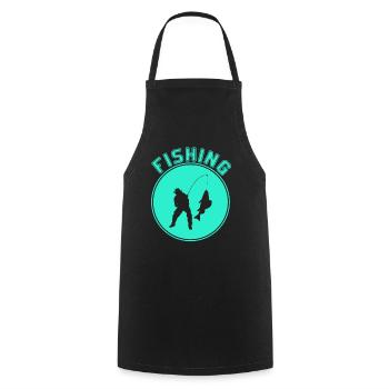 Angling - Cooking Apron - black - Front - AI Model Male 185 dark (185cm)