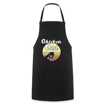 Cheeky Chicken Sunset Chicken Papa Cadeau - Tablier de cuisine - noir - Devant - AI Model Male 185 dark (185cm)