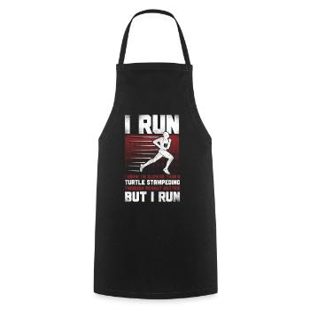 Running Runner Semi-Marathon - Tablier de cuisine - noir - Devant - AI Model Male 185 dark (185cm)