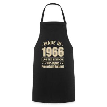 Made in 1966 Vintage Retro Limited Edition - Kochschürze - Schwarz - Vorne - AI Model Male 185 dark (185cm)
