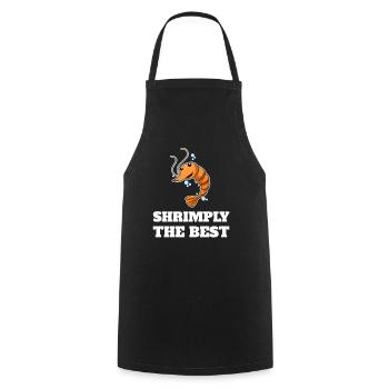 Shrimply Les meilleurs amateurs de crevettes - Tablier de cuisine - noir - Devant - AI Model Male 185 dark (185cm)