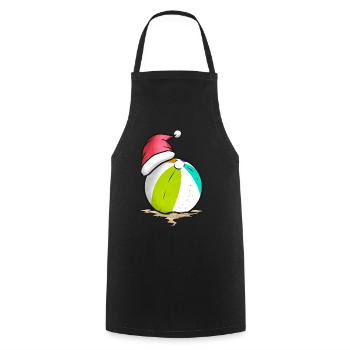 Beach Ball With Santa Hat Celebrating Christmas - Cooking Apron - black - Front - AI Model Male 185 dark (185cm)