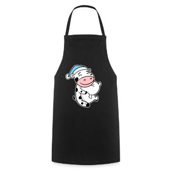 Cow Baby - Cooking Apron - black - Front - AI Model Male 185 dark (185cm)