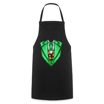 Green Outfit With Bow For St. Patricks Day - Kochschürze - Schwarz - Vorne - AI Model Male 185 dark (185cm)