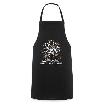 Energy = Milk x Coffee 2 Funny Physicist Coffee S - Kochschürze - Schwarz - Vorne - AI Model Male 185 dark (185cm)
