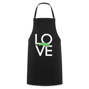 Crocodile - Cooking Apron - black - Front - AI Model Male 185 dark (185cm)