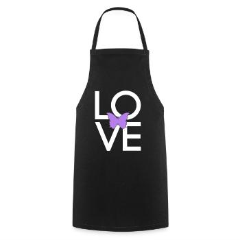 Butterfly - Cooking Apron - black - Front - AI Model Male 185 dark (185cm)