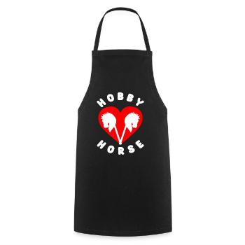 Hobby Horse Heart Love - Cooking Apron - black - Front - AI Model Male 185 dark (185cm)