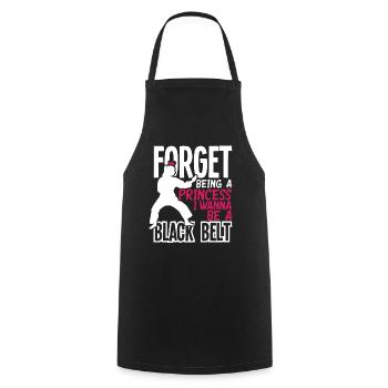 Karate Princess Girl Woman Gift - Cooking Apron - black - Front - AI Model Male 185 dark (185cm)