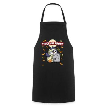 Trick Or Treat Scary Creepy Halloween Monster - Cooking Apron - black - Front - AI Model Male 185 dark (185cm)