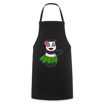 Panda Ballerina Ballett Tanz - Kochschürze - Schwarz - Vorne - AI Model Male 185 dark (185cm)