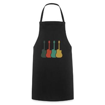 Guitare électrique Guitariste Guitare acoustique Musicien - Tablier de cuisine - noir - Devant - AI Model Male 185 dark (185cm)