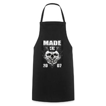 Fabriqué en 2007 Vintage Retro Limited Edition - Tablier de cuisine - noir - Devant - AI Model Male 185 dark (185cm)