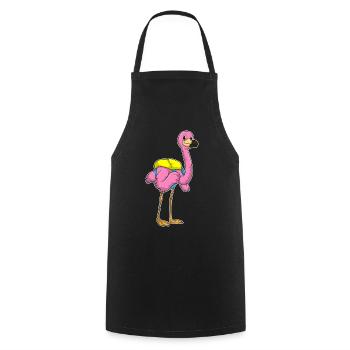 Flamingo Schüler Rucksack Schule - Kochschürze - Schwarz - Vorne - AI Model Male 185 dark (185cm)