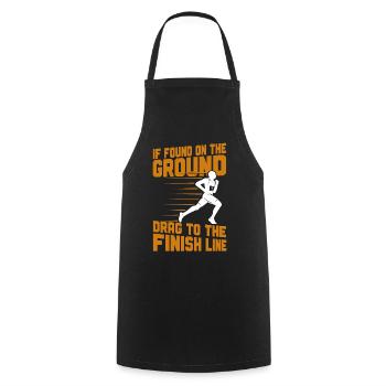 Running Runner Semi-Marathon - Tablier de cuisine - noir - Devant - AI Model Male 185 dark (185cm)