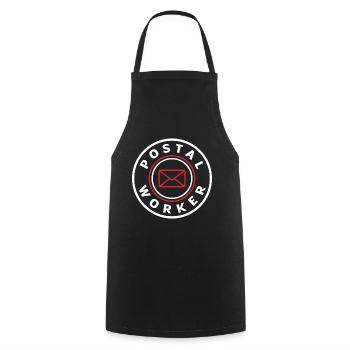 Postal officials - Cooking Apron - black - Front - AI Model Male 185 dark (185cm)