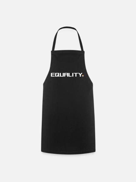 equality point rainbow black shirt - Kochschürze - Schwarz
