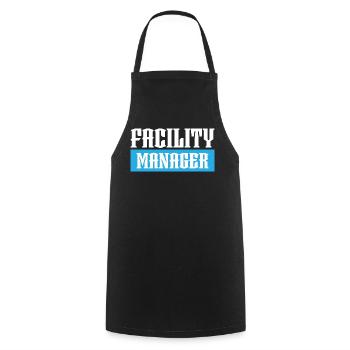 facility manager tshirt schwarz - Kochschürze - Schwarz - Vorne - AI Model Male 185 dark (185cm)