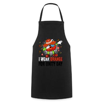 Dabbing Pumpkin Peace Kindness Awareness Unity Day - Cooking Apron - black - Front - AI Model Male 185 dark (185cm)