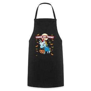 Trick Or Treat Scary Creepy Halloween Monster - Cooking Apron - black - Front - AI Model Male 185 dark (185cm)