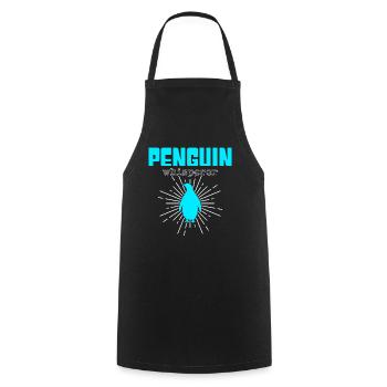 Pingouin Chuchoteur - Tablier de cuisine - noir - Devant - AI Model Male 185 dark (185cm)