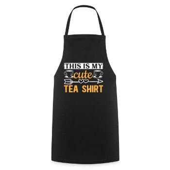Tea Lover I This Is My Cute Tea Shirt I Tea - Cooking Apron - black - Front - AI Model Male 185 dark (185cm)