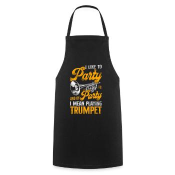 Trumpet Player Vintage I Like To - Kochschürze - Schwarz - Vorne - AI Model Male 185 dark (185cm)