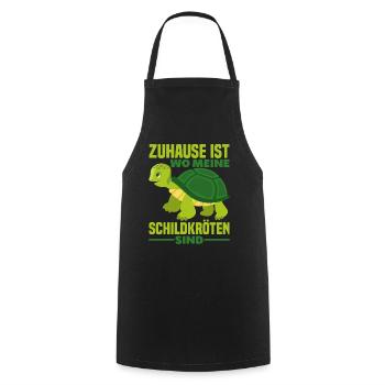 Schildkröte Spruch Haustier - Kochschürze - Schwarz - Vorne - AI Model Male 185 dark (185cm)