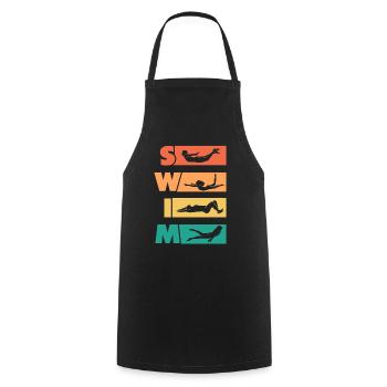 Schwimmen - Kochschürze - Schwarz - Vorne - AI Model Male 185 dark (185cm)
