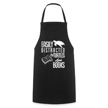 Tortues Livres Tortue - Tablier de cuisine - noir - Devant - AI Model Male 185 dark (185cm)