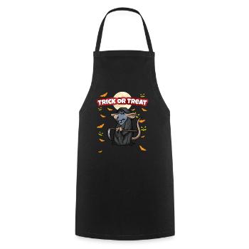 Trick Or Treat Scary Creepy Halloween Monster - Cooking Apron - black - Front - AI Model Male 185 dark (185cm)