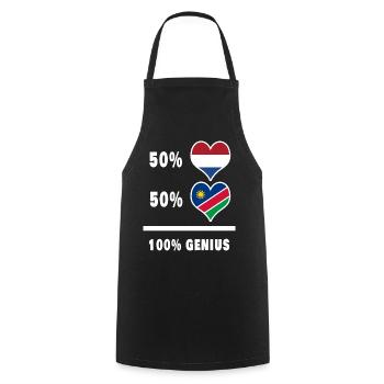 Namibia und die Niederlande Genius / Geschenk - Kochschürze - Schwarz - Vorne - AI Model Male 185 dark (185cm)