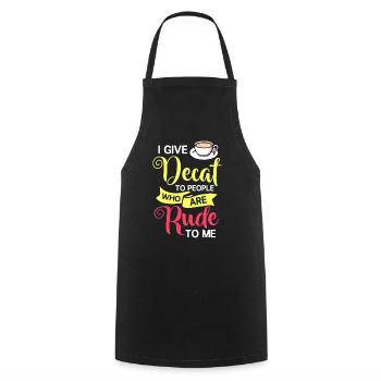 Decaffeinated Coffee Caffeine Decaffeinated - Cooking Apron - black - Front - AI Model Male 185 dark (185cm)