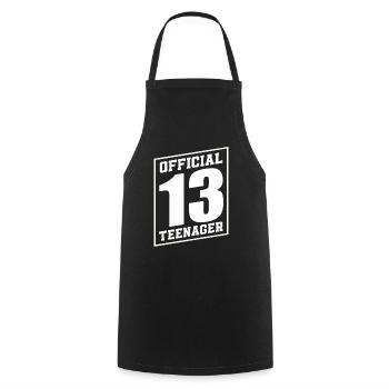13th Birthday Boys Girls - Cooking Apron - black - Front - AI Model Male 185 dark (185cm)