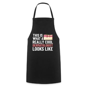 Dermatology Skin Care Skin Medicine Disease - Cooking Apron - black - Front - AI Model Male 185 dark (185cm)