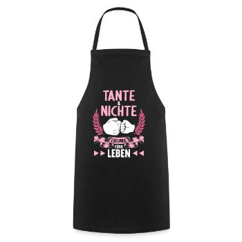 Tante und Nichte Freunde fürs Leben - Kochschürze - Schwarz - Vorne - AI Model Male 185 dark (185cm)