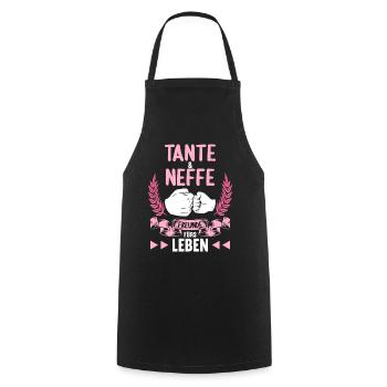Tante und Neffe Freunde fürs Leben - Kochschürze - Schwarz - Vorne - AI Model Male 185 dark (185cm)