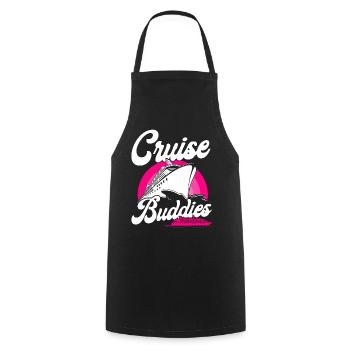 Cruise Ship Vacation Friends Girl - Cooking Apron - black - Front - AI Model Male 185 dark (185cm)