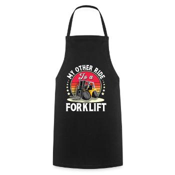 Staplerfahrer Gabelstapler Lagerist - Kochschürze - Schwarz - Vorne - AI Model Male 185 dark (185cm)