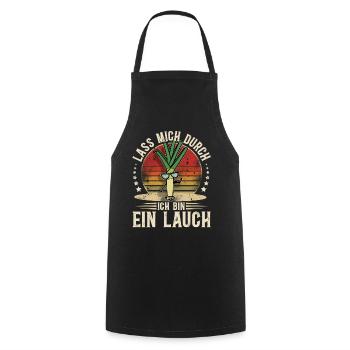 Lauch. Lass Mich Durch Ich Bin Ein Lauch - Kochschürze - Schwarz - Vorne - AI Model Male 185 dark (185cm)