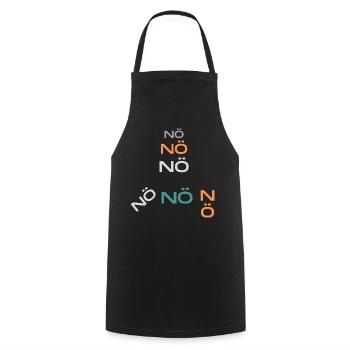 NÖ nö nö - Kochschürze - Schwarz - Vorne - AI Model Male 185 dark (185cm)