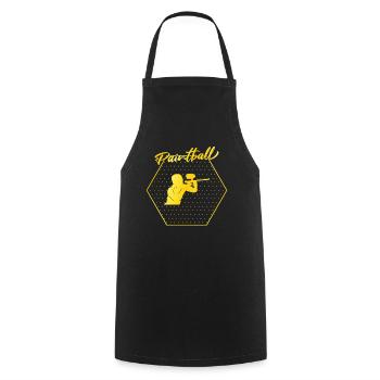 Paintball - Cooking Apron - black - Front - AI Model Male 185 dark (185cm)
