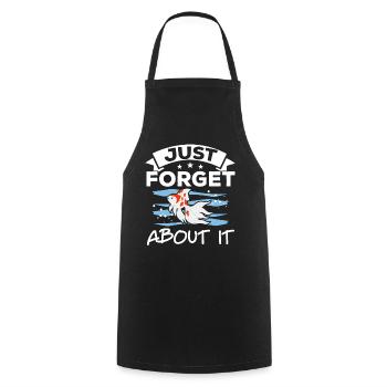 Just forget about aquarist fish farming G - Cooking Apron - black - Front - AI Model Male 185 dark (185cm)